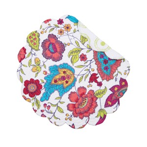 C&F Home Teagan Cotton Quilted Round Reversible Placemat Set of 6 - 1 of 1