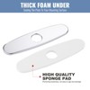 WOWOW 10-Inch Curved Faucet Deck Plate – Stainless Steel Escutcheon Cover - 4 of 4