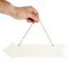 Juvale Unfinished Hanging Wood Arrow Plaque Directional Wall Sign (6 Pack) 13.5 x 3.5 Inches - 3 of 4