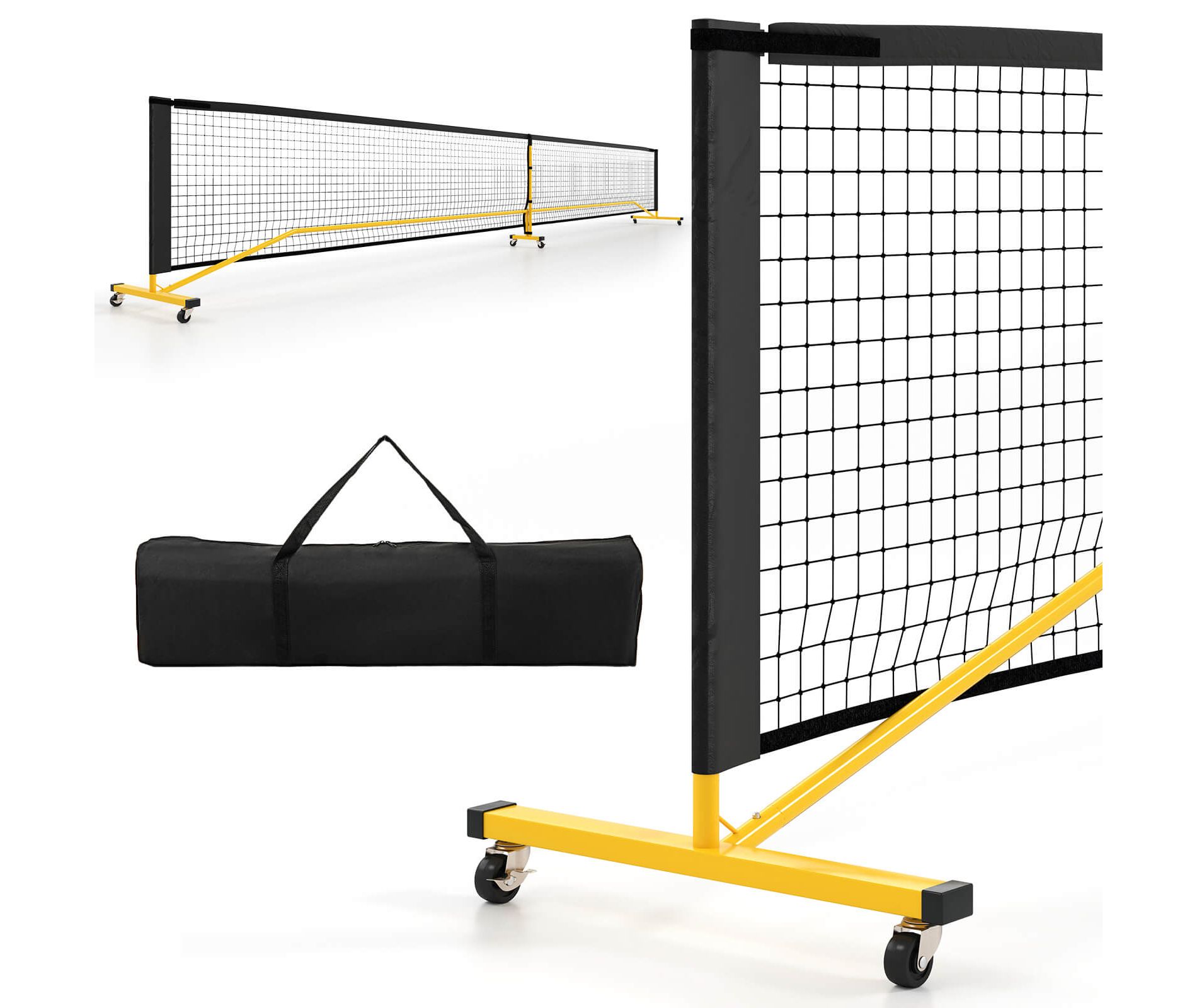 Costway Portable Pickleball Net 22 FT Regulation Size Pickle Ball Net System for Outdoor