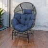 Outdoor Glider Egg Chair Ottoman with Soft Cushion - 3 of 4