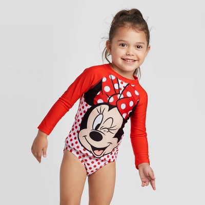 minnie mouse rash guard swimsuit