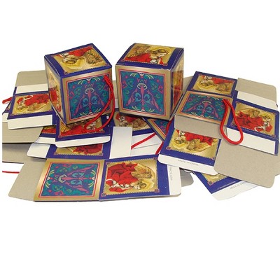 Northlight Trumpeting Angel Mini Gift Box Christmas Ornaments - 2" - Set of 24