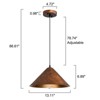 LLHZSY Industiral Dome Pendant Chandelier Lights for Kitchen Island Dining Room- Copper - W13 1/10" - 3 of 4