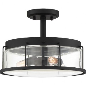 Quoizel Lighting Ludlow 3 - Light Semi-Flush Mount in  Earth Black - 1 of 4