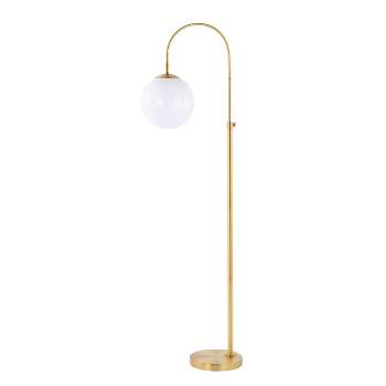 Hamil 55-62" Floor Lamp - Brass Gold - Safavieh.