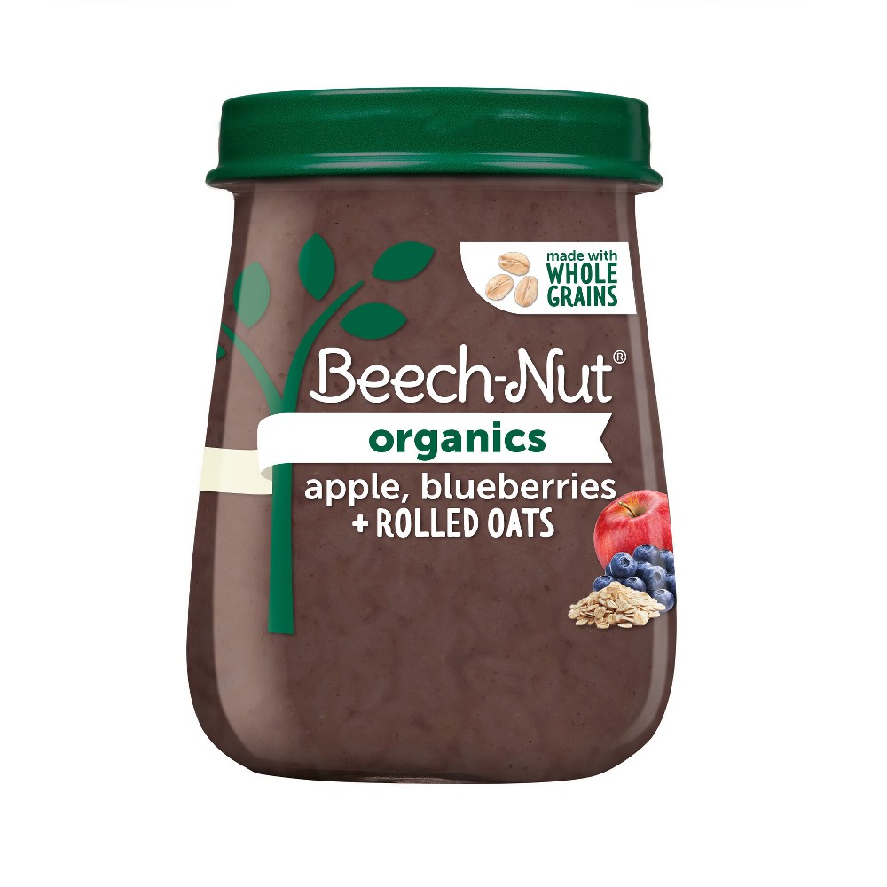 Photos - Baby Food Beech-Nut Organic Apple Blueberry Oatmeal Baby Meals Jar - 4oz