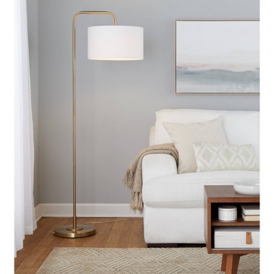 Grey and shops gold floor lamp