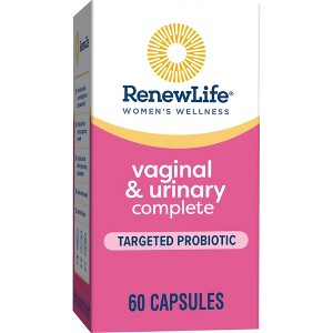 Renew Life Women’s Wellness Vaginal & Urinary Complete Probiotic with Cranberry, 60 Capsules - 1 of 4
