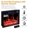 Fireplace TV Stand, Modern Entertainment Center With Cable Holes, Adjustable LED Strip, 2 USB Ports, Adjustable Brightness - 3 of 4