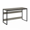 Furinno Modern 52" Wide Computer Desk Metal Frame Writing Study Laptop Table Home Office Workstation,French Oak Grey - 3 of 4