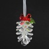 3.0 Inch Holiday Pinecone Red Berries Green Leaves Tree Ornaments - 2 of 3