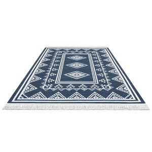 COZONY Vintage Geometric Tassel Area Rug with Non-Slip Backing - 1 of 4
