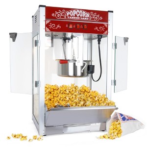 FONTOI 4/6/8/12/16 OZ Popcorn Machine with Stainless Steel Kettle Commercial Popcorn Maker with Scoop Oil Spoon and 3 Popcorn Cups - 1 of 4