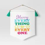 8"x8" 'Merry Everything to Everyone' Fabric Hanging Christmas Wall Décor - Wondershop™