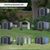 Costway Outdoor Storage Shed Extension Kit for 7/9.1/11.2 ft Shed Width Grey - 2 of 4