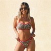 Women's Leopard Print Red Trim Bikini Set - Cupshe - 3 of 4