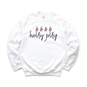 Simply Sage Market Women's Graphic Sweatshirt Holly Jolly Trees - 1 of 2