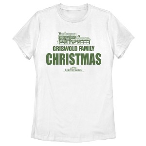 Women's National Lampoon's Christmas Vacation Griswold Family Decorations T-Shirt - 1 of 4