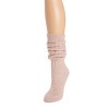 MUK LUKS Women's Slouch Sparkle Cozy Sock, One Size Fits Most, Rosy Dawn - 2 of 3