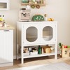 Cabinet Sideboard Buffet - Cupboard Console Table, Wood Coffee Bar, Storage Shelf, Liquor Accent Cabinet for Living Room Dining Room Kitchen Hallway. - 2 of 4