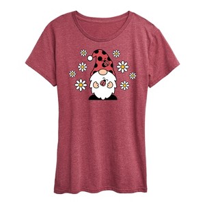 Women's - Instant Message - Ladybug Gnome Short Sleeve Graphic T-Shirt - 1 of 4