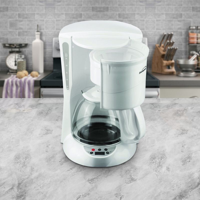 Brentwood 12-Cup Digital Coffee Maker (White), 2 of 8