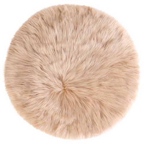 PiccoCasa Office Home Bedroom Faux Sheepskin Puffy Plush Area Soft Warm Floor Mat 1 Pc - image 1 of 4