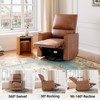 Swivel Rocking Recliner Chair, Manual Recliner Glider with Lumbar Support & Faux Leather Upholstery, Living Room,Bedroom,Nursery, Home Theater - 3 of 4