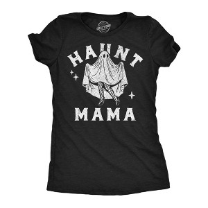 Womens Funny T Shirts Haunt Mama Sarcastic Halloween Graphic Novelty Ghost Tee For Ladies - Crazy Dog Women's T Shirt For Halloween Season - 1 of 4