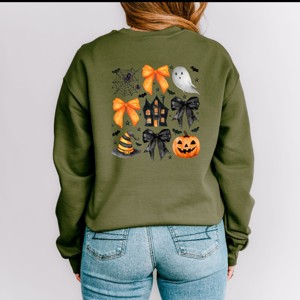 Simply Sage Market Haunted House Coquette Chart Front And Back Sweatshirt - 1 of 4