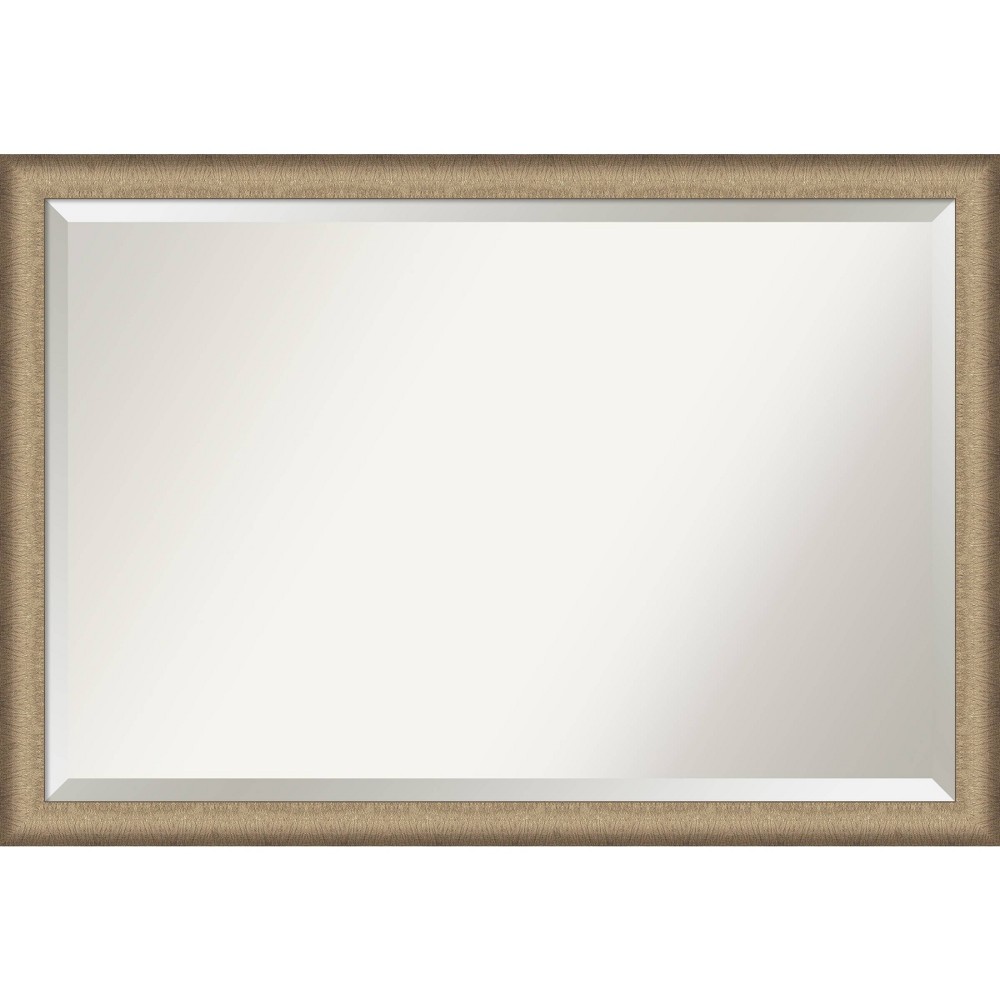 Photos - Wall Mirror 39" x 27" Elegant Brushed Framed Bathroom Vanity  Bronze - Aman