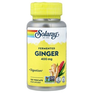 Solaray Fermented Ginger, 400 mg, 100 VegCaps - 1 of 4