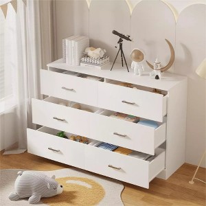 SUGIFT 6 Drawer Dresser White Double Dresser for Bedroom, White - 1 of 4