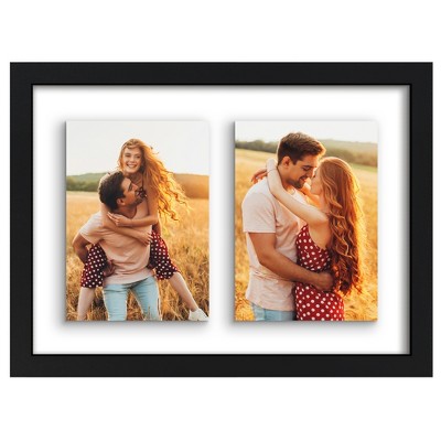 Americanflat Floating Collage Frame - Display Two 5x7 Photos - 10x14 ...