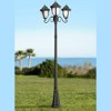 John Timberland Outdoor Light Post Fixture Matte Black 90 1/2" 3-Light Street Lantern Frosted Glass for Exterior Garden Yard Patio - 2 of 4