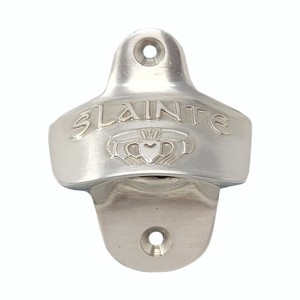 Slickblue Wall Mount Bottle Opener, Irish Bar Decor, 4 Design Options, Solid Brass, 3.25"x2.5", Color Options - 1 of 3