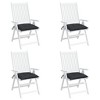 vidaXL Chair Cushions 4 pcs Black 15.7"x15.7"x2.8" Oxford Fabric - 4 of 4