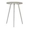 HomeRoots 22" Silver Aluminum Round End Table - 4 of 4