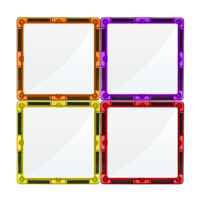 PICASSO-TILES 12 PC Mirror, Magnetic Tiles, Building Blocks, STEM Toys for Kids 3+ Set