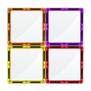 PICASSO-TILES 12 PC Mirror, Magnetic Tiles, Building Blocks, STEM Toys for Kids 3+ Set - 1 of 4