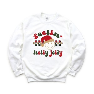 Simply Sage Market Women's Graphic Sweatshirt Feelin' Holly Jolly - 1 of 2