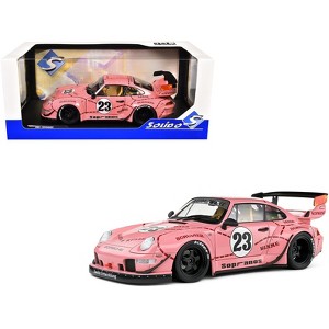 2020 RWB Bodykit #23 "Pink Pig" Pink with Graphics 1/18 Diecast Model Car by Solido - 1 of 4