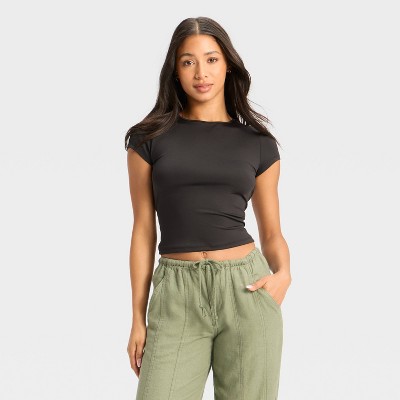 Women's Open Back Synthetic T-Shirt - Wild Fable™