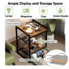 Tangkula Nightstand End Table with Storage Square Sofa Side Table with Fabric Drawer Heavy-Duty Metal Frame - 4 of 4