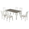 NicBex Dining Table Set for 6 Morden Extendable Kitchen Table with MDF Tabletop, 6 Upholstered Chairs for Kitchen - 4 of 4