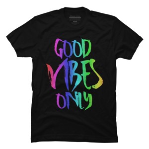Adult Design By Humans Good Vibes Only Rainbow Pride By Samcole18 T-Shirt - 1 of 2