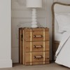 JIONJOY Retro Distressed Wood Nightstand - Fully Assembled 3-Drawer Side Table for Bedroom & Living Room - 2 of 4