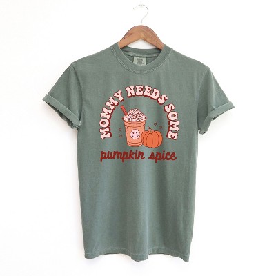 Simply Sage Market Women's Retro Mommy Needs Some Pumpkin Spice Garment Dyed Tee