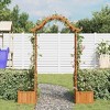 vidaXL Garden Arch with Planters, Arch Trellis, Solid Fir Wood - 3 of 4